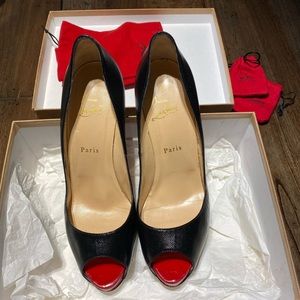 Christian Louboutin Very Privé Calf Black Leather